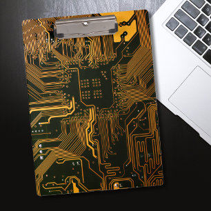 Porte-bloc Geek Sortie carte circuit électronique orange PCB 