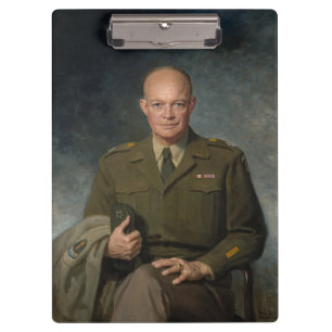 Porte-bloc Général Dwight Eisenhower Portrait peint 5 étoiles