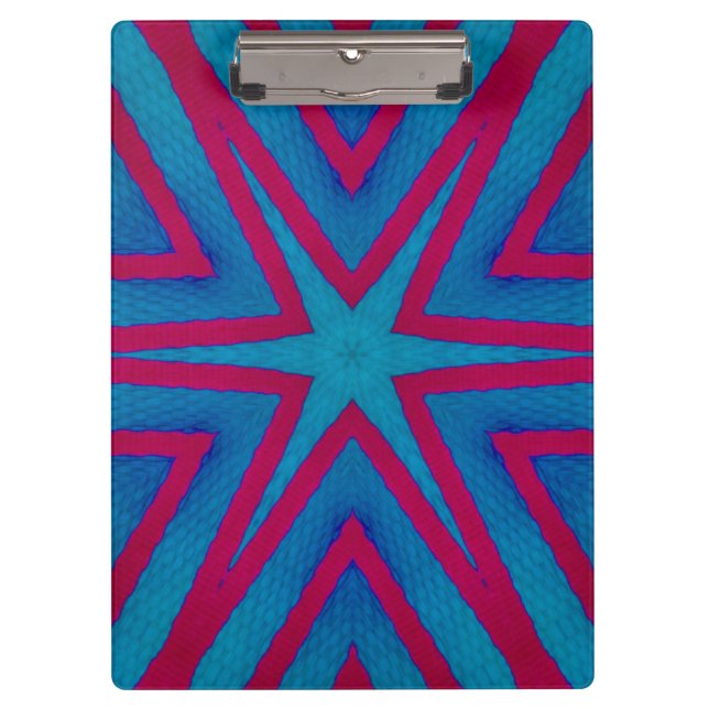 Porte-bloc Géométrie rouge étoile et bleu (Devant)