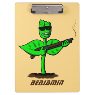 Porte-bloc Germinator cyborg plante dessin humoristique