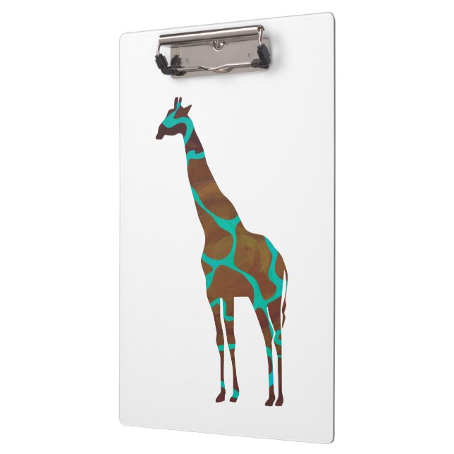 Porte-bloc Giraffe Impression Brown et Turquoise (Gauche)