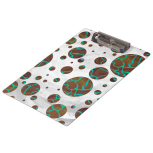 Porte-bloc Giraffe Impression Brown et Turquoise