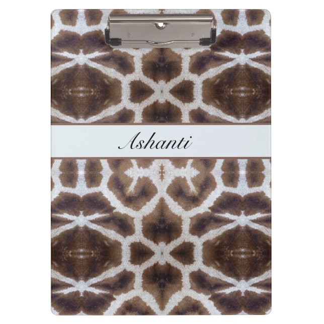 Porte-bloc Giraffe motif style safari personnalisable (Devant)