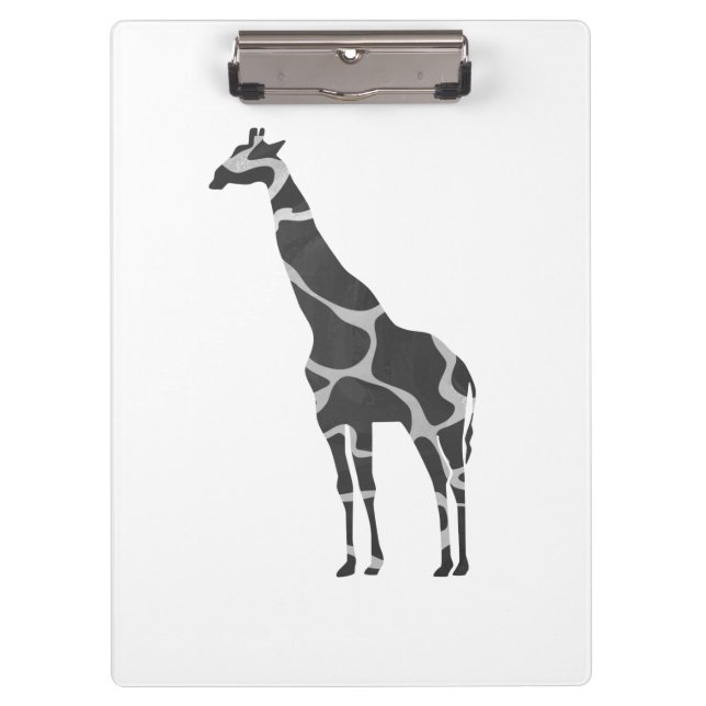 Porte-bloc Giraffe Silhoutte noir et gris (Devant)