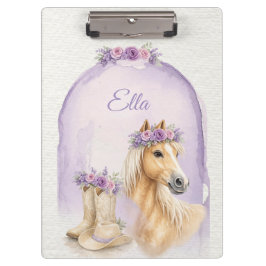 Porte-bloc Girls Purple Floral Horse