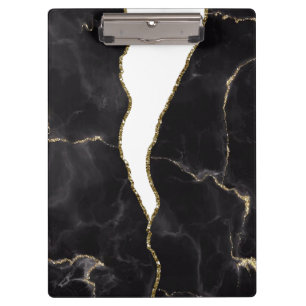 Porte-bloc Glame d'agrafe en marbre noir
