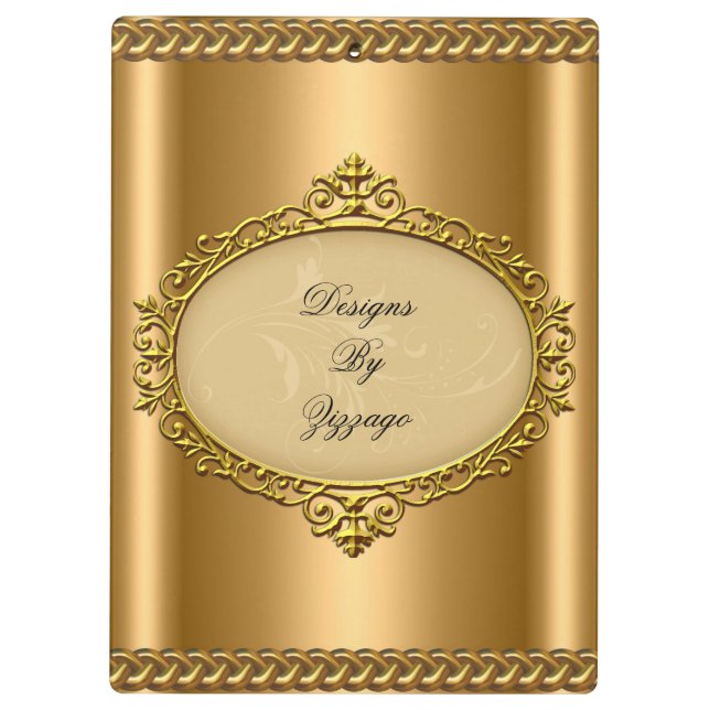 Porte-bloc Gold Bronze Chaîne Plaque Ajouter Nom d'entreprise (Dos)