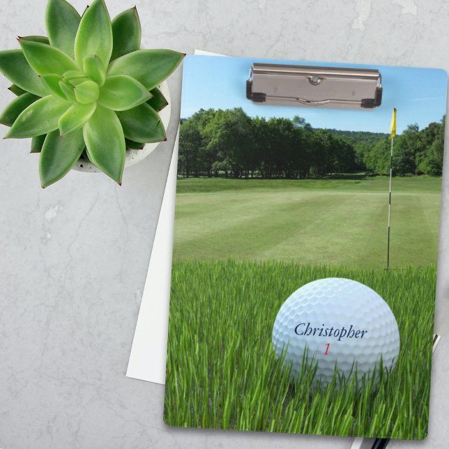 Porte-bloc Golfer Name Golf Papa Golf Porte - bloc (Clipboard with space for your name and number. Perfect gift for Golfing Dad!)