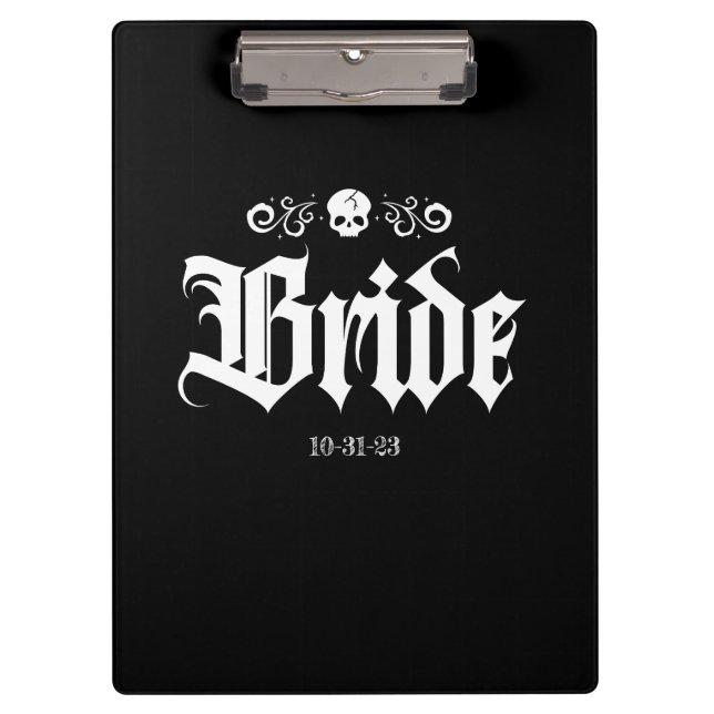 Porte-bloc Goth Éffrayant Witchy Mariée d'Halloween (Devant)