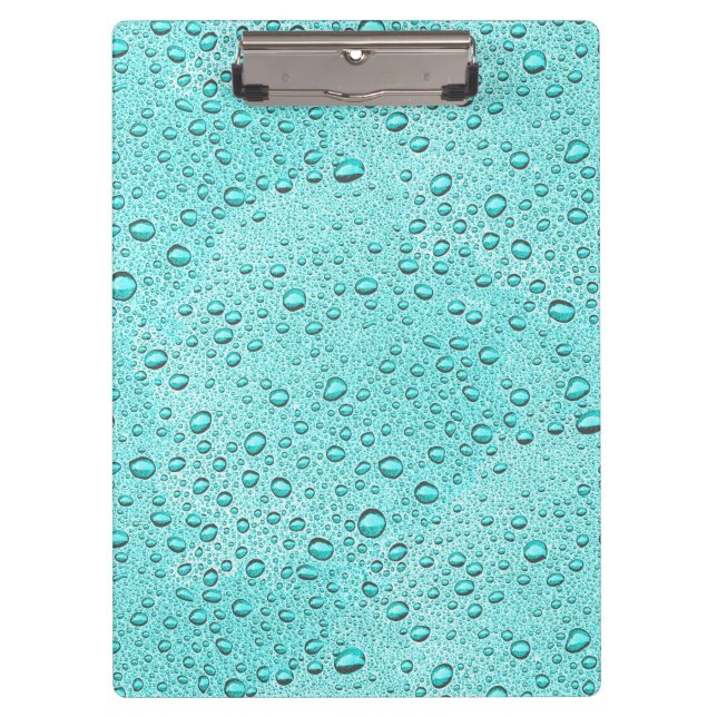Porte-bloc gouttelettes d'eau aquamarines (Devant)