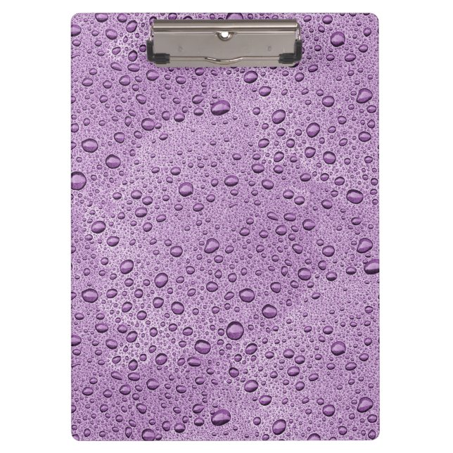 Porte-bloc gouttelettes d'eau violette (Devant)