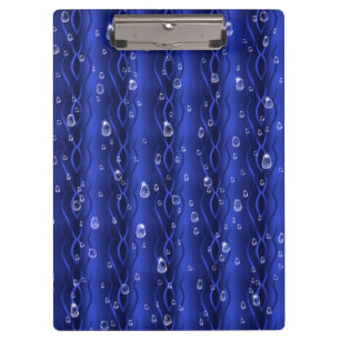 Porte-bloc gouttes de pluie sur le métal bleu