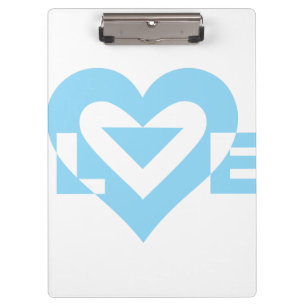 Porte-bloc Graphique d'amour cool, Bleu