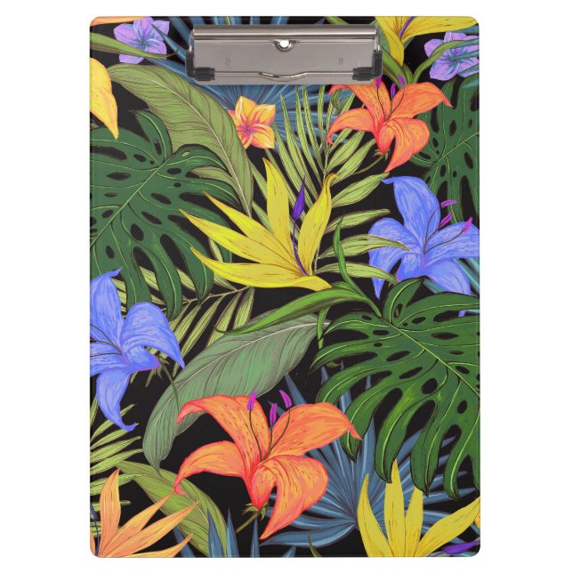 Porte-bloc Graphique de fleur d'Aloha de Hawaii tropical (Devant)