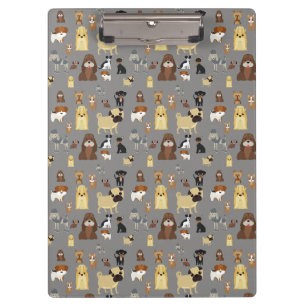Porte-bloc gray background dogs