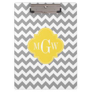 Porte-bloc Gray What Chevron Ananas Quatrefoil 3 Monogramme
