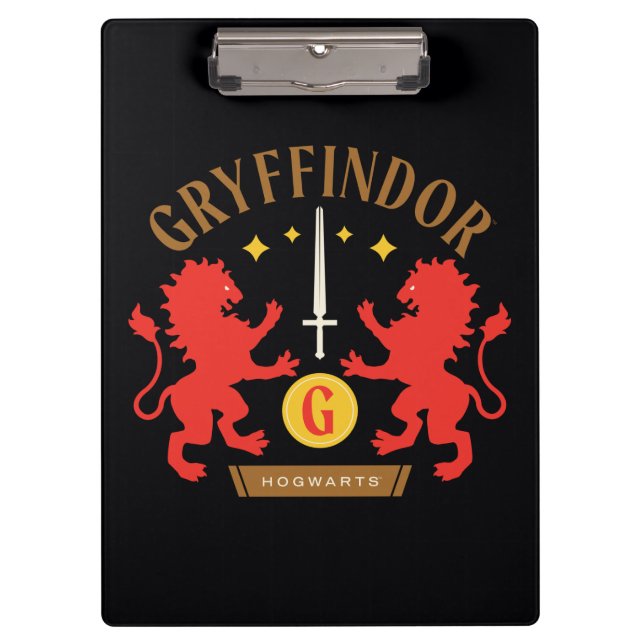 Porte-bloc GRAYFFINDOR™ Maison double Lion épée graphique (Devant)