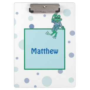 Porte-bloc Grenouille en Jeans, Anniversaire, Pois