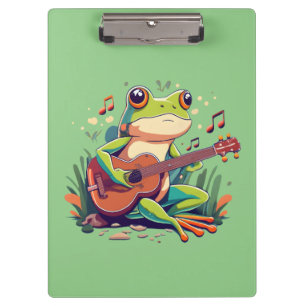 Porte-bloc Grenouille Jouée avec Banjo - Cute Musical Amphibi