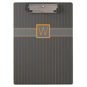 Porte-bloc Gris avec Porte - bloc à rayures orange