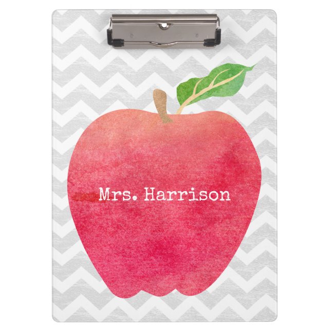 Porte-bloc Gris rouge personnalisé Chevron d'Apple de (Devant)