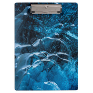 Porte-bloc Gros Plan Sur Des Murs De Glace Bleue