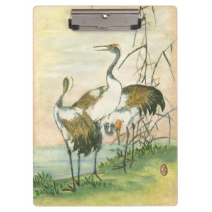 Porte-bloc Grues orientales par l'eau