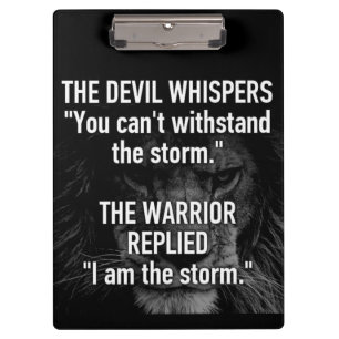 Porte-bloc Guerrier - Je Suis La Tempête - Lion Beast Motivat