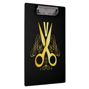 Porte-bloc Hair Stylist Gold Ciseau & Salon de beauté