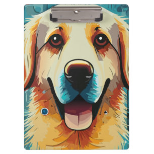 Porte-bloc Heureux Golden Retriever Papa