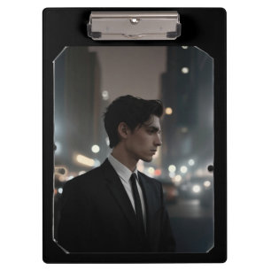 Porte-bloc Homme mystérieux en costume de nuit - Cinématique