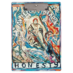 Porte-bloc Honnêteté, une arme élégante.