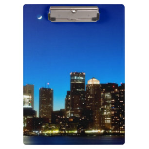 Porte-bloc Horizon de Boston avec la lune