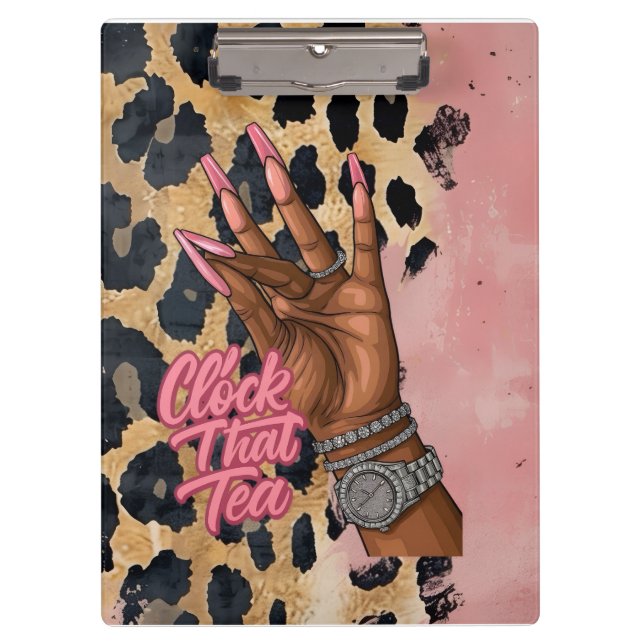 Porte-bloc Horloge Ce Journal De Thé (Devant)