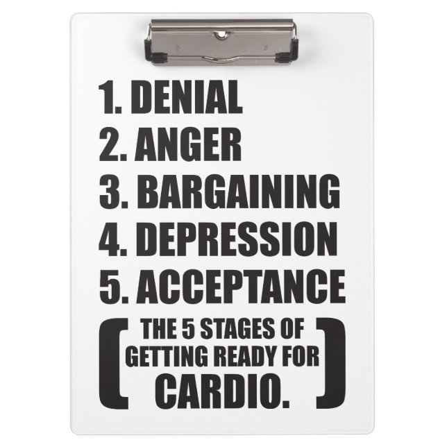 Porte-bloc Humour de gym - Cardio (Devant)