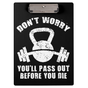 Porte-bloc Humour WOD - Passe Avant De Mourir. Fitness drôle