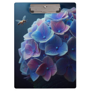 Porte-bloc Hydrangeas Floral Purple et Bleu