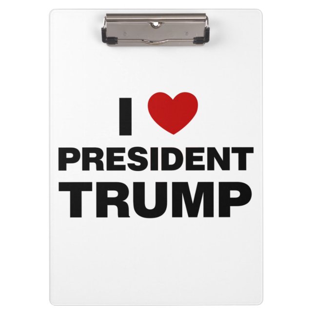 Porte-bloc I Love Président Trump Heart (Devant)