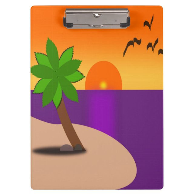 PORTE-BLOC ÎLE TROPICALE (Devant)