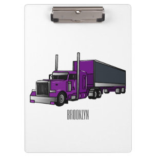 Porte-bloc Illustration de camion semi-remorque