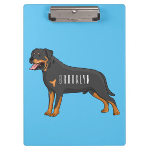 Porte-bloc Illustration de chien Rottweiler