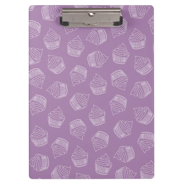 Porte-bloc Illustration de cupcake violet (Devant)