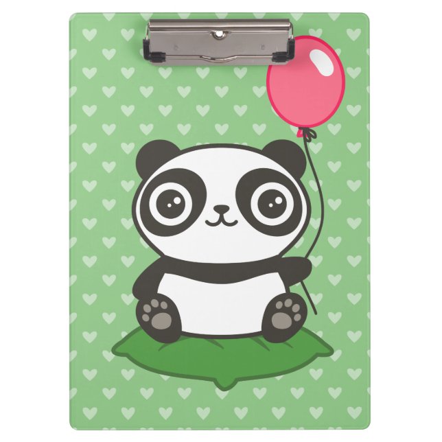 Porte-bloc Illustration de Cute Panda (Devant)