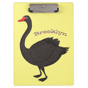 Porte-bloc Illustration de cygne noir