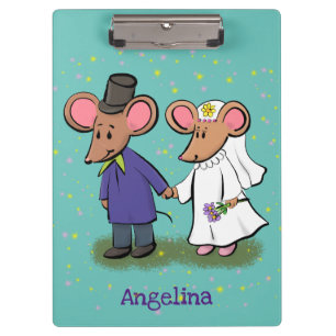 Porte-bloc Illustration de dessin animé d'un couple de souris