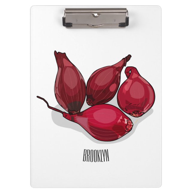 Porte-bloc Illustration de dessin animé Shallot (Devant)