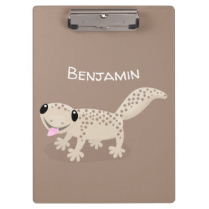 Porte-bloc Illustration de gecko tan tan mignon