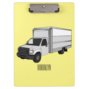 Porte-bloc Illustration de la caricature du camion-boîte