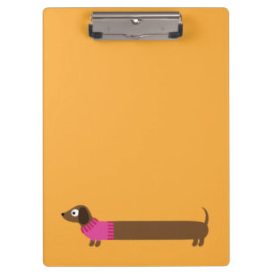 Porte-bloc Illustration de mignons longs Dachshund