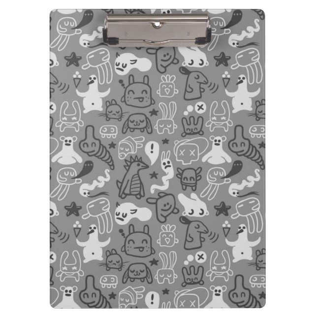 Porte-bloc illustration de motif de griffonnages (Devant)